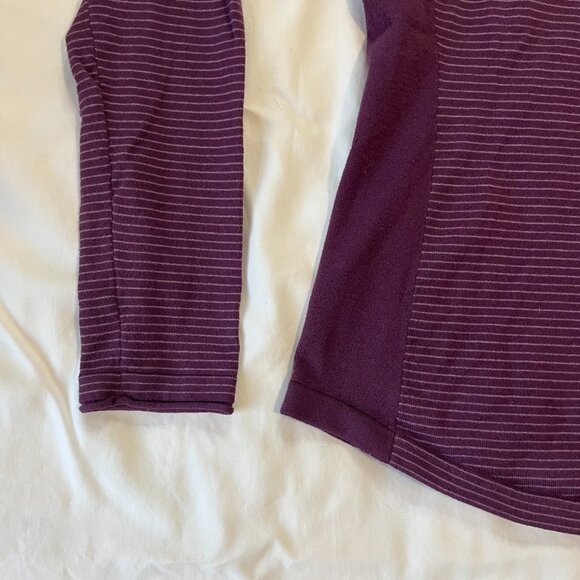 Duluth Trading Company Purple Stripe Turtleneck Long Sleeve | Size M - Picture 2 of 5